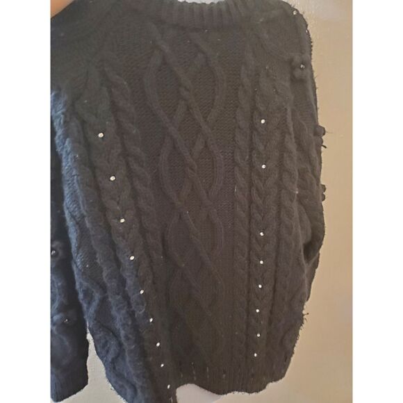 Zara Chunky Knit Cardigan Sweater Top Women's Goth Whimsygoth Bohemian Fall - Picture 6 of 9